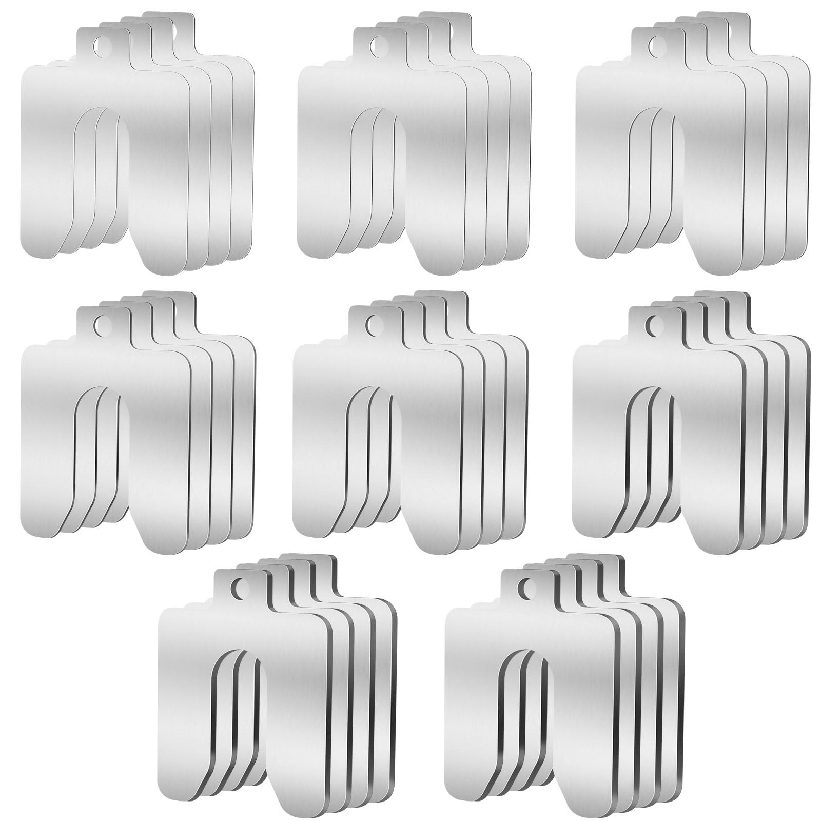 Metal Shims for Leveling, MUZIK 32 Piece Stainless Steel A 2″ x 2″, Silver
