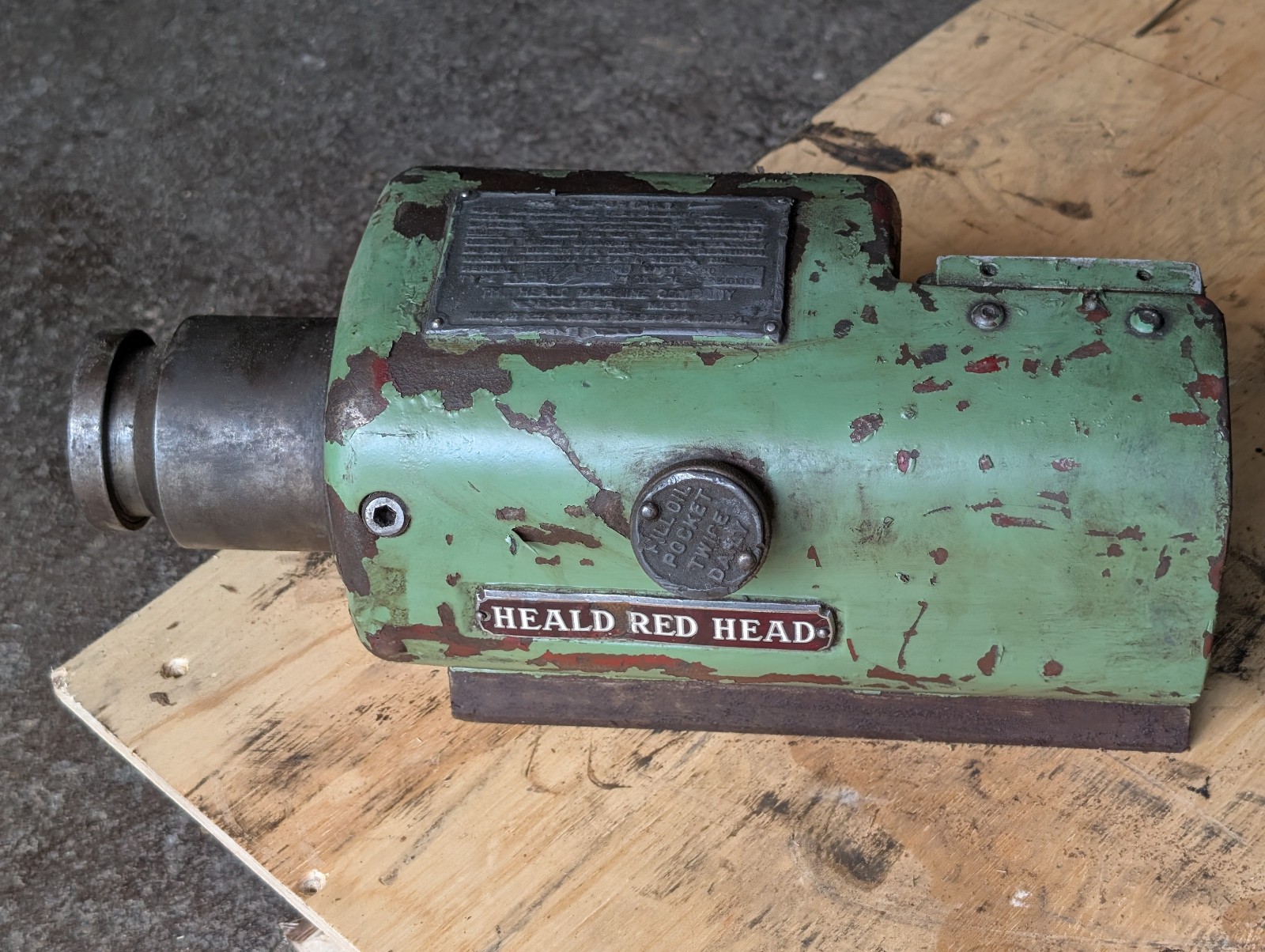 Vint. Heald Machine Co. Series 43 Red Head Grinder Spindle Head, Max Speed 25000