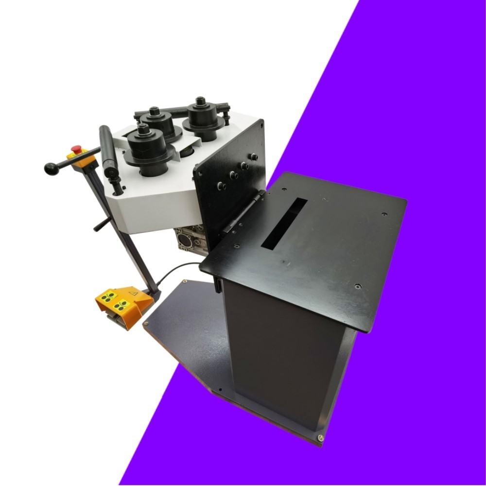 1.1KW 220V Three Roller Round Bending Machine Horizontal Vertical Pinch Roll Ben