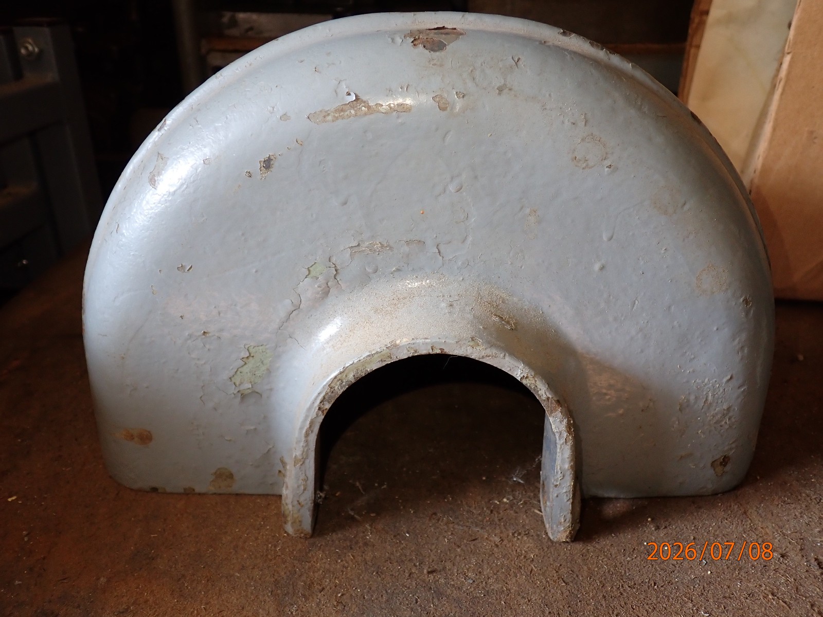 VERY EARLY DELTA MILWAUKEE 17″ DRILL PRESS FRONT PULLEY COVER CAST IRON CASTING