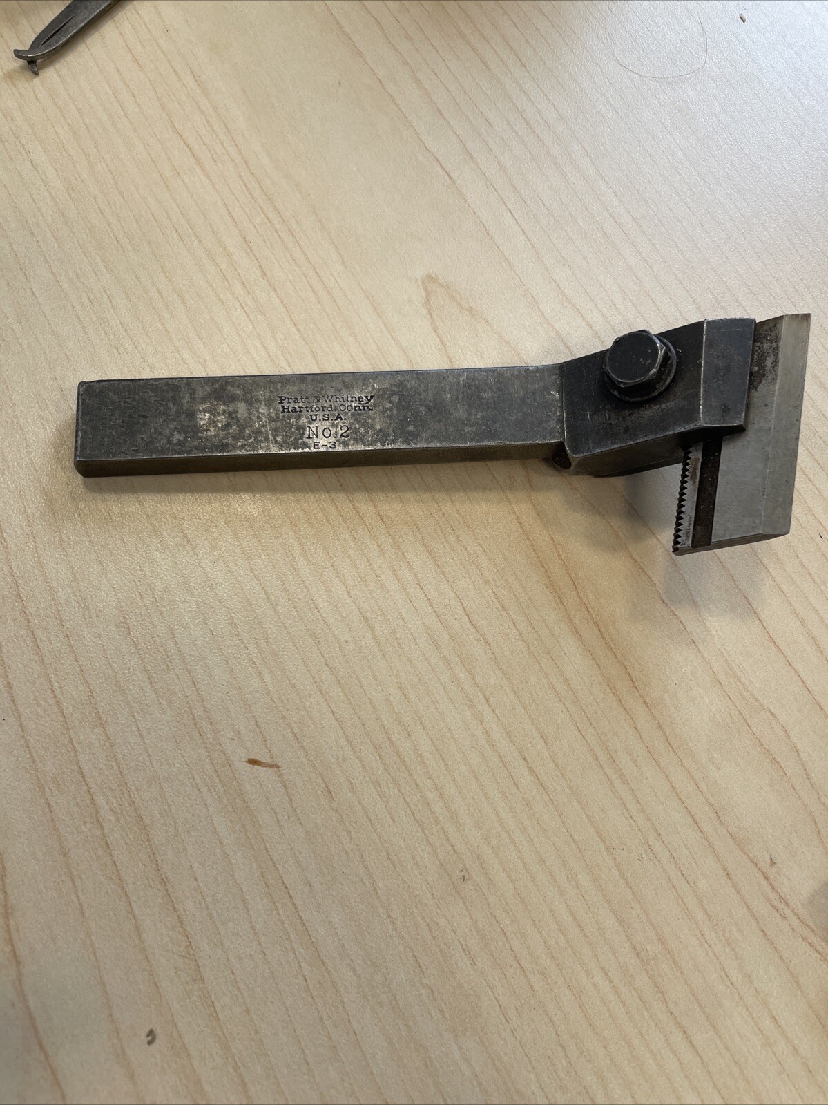 Pratt & Whitney Tool Holder No.2 E-3 Grind Parallel With Lines HS-335
