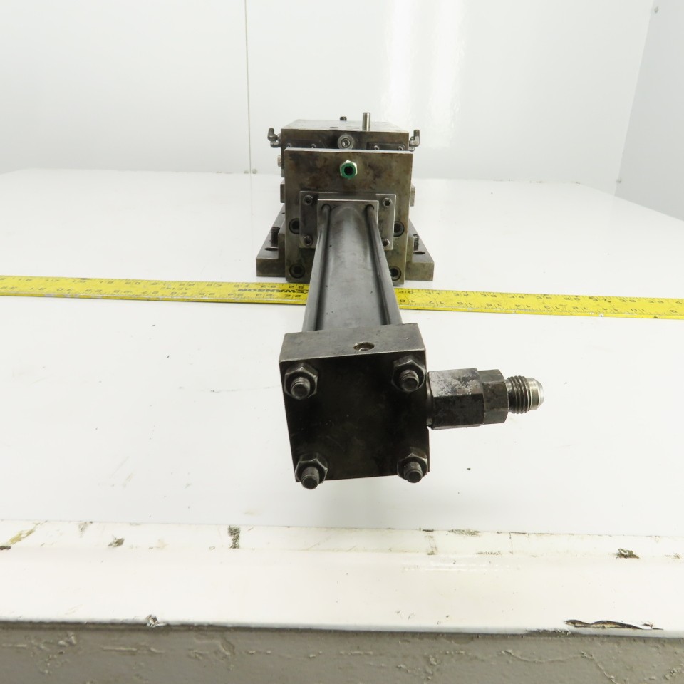 Hydraulic Cylinder Operated Linear Sliding Bed 10″ Stroke 14″x7″ Table