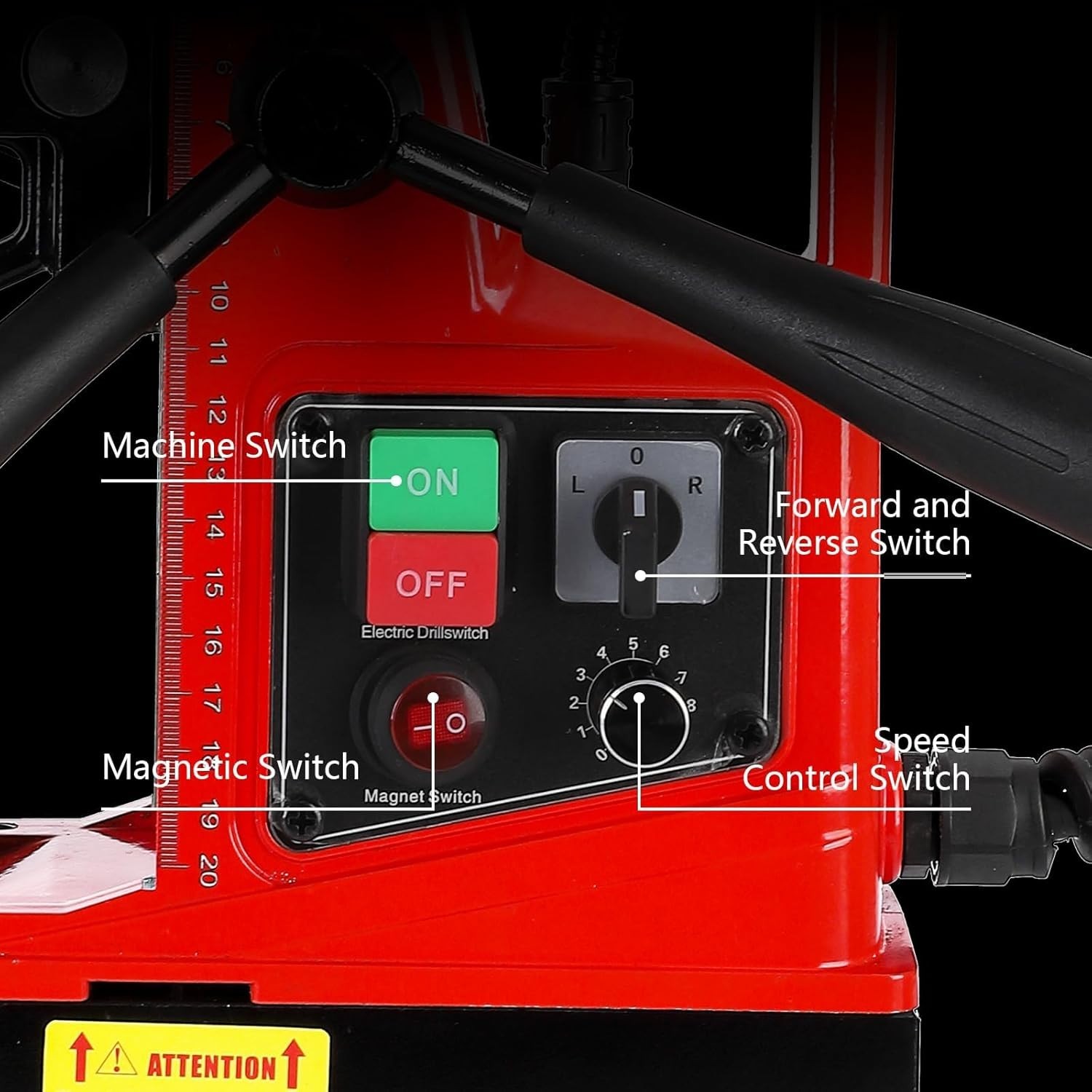 Electric Magnetic Drill Press 1300W 1.57″ Boring Diameter 2922lbf/13000N 700RPM