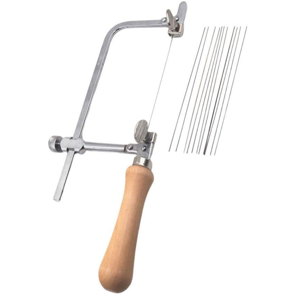 US NEW Mini U-Shaped Jewelry DIY Saw Kit W/ Bow Saw Frame &12 Blades