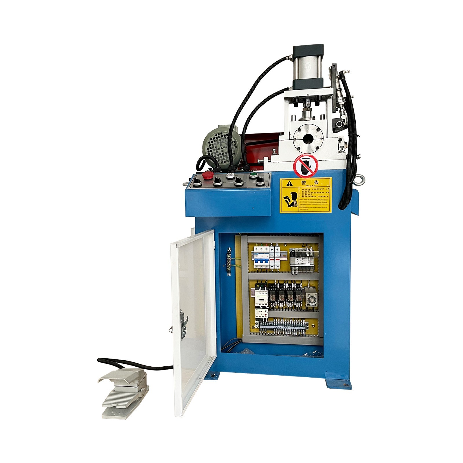 220V 3PH Single End Pneumatic Round Bar Chamfering Bevelling Deburring Machine