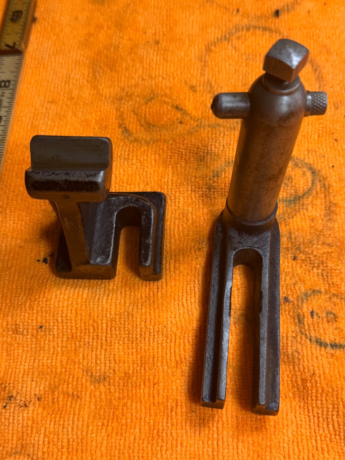 Vintage Machinist Armature Lathe Commutator V-Rest Block&Tool Post Holder Lot