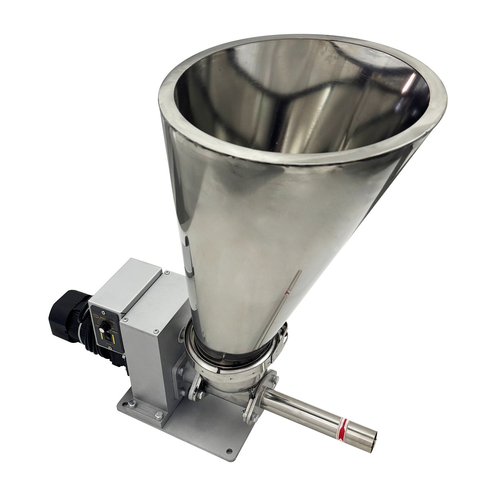 220V 0.12KW 1PH 0.6-3kg/h Stainless Steel Twin Screw Feeder Granule Fiber Sheet