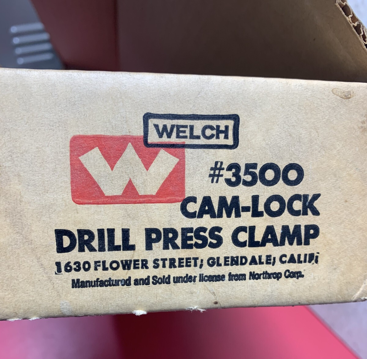 Machinist Tool Welch Cam-Lock Drill Press 3-1/2″ Clamp (NOS) No 3500