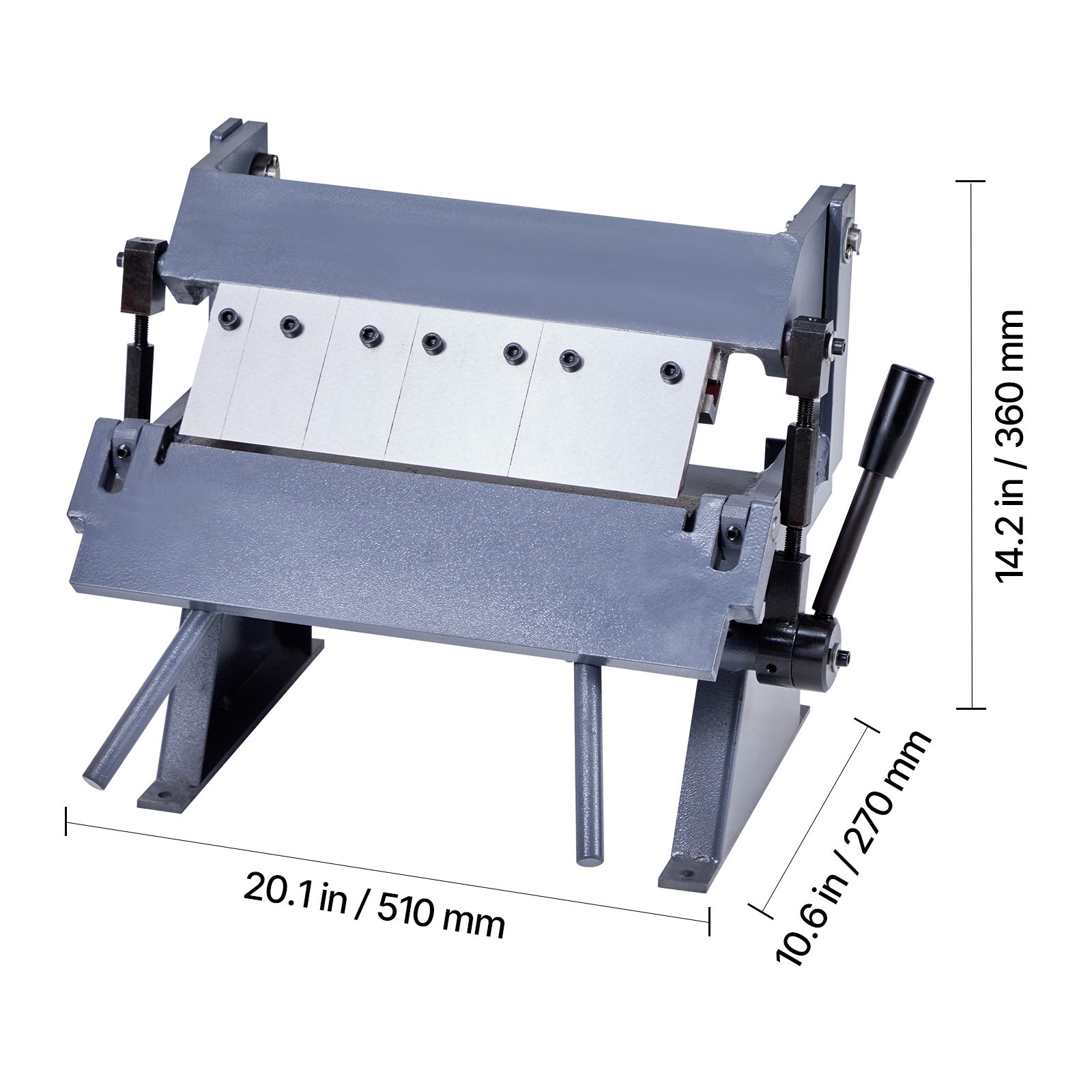 Uimoso 12 in Sheet Metal Bender with Adjustable Angle and 5 Removable Fingers