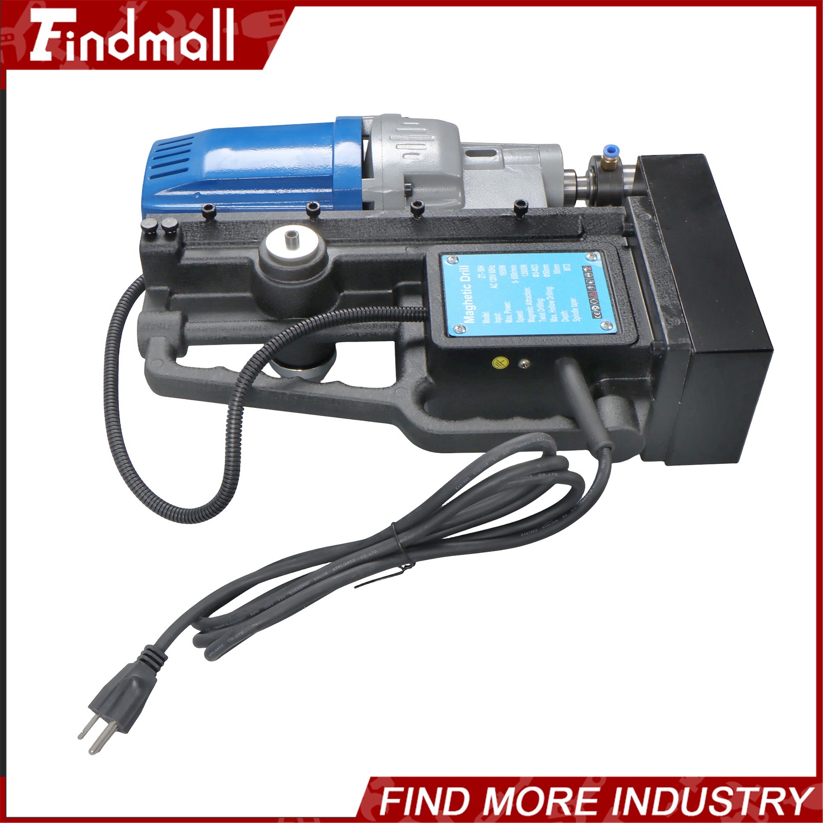 Findmall Magnetic Drill Stepless Speed Bi-Directional 1950W 13900N Mag Force
