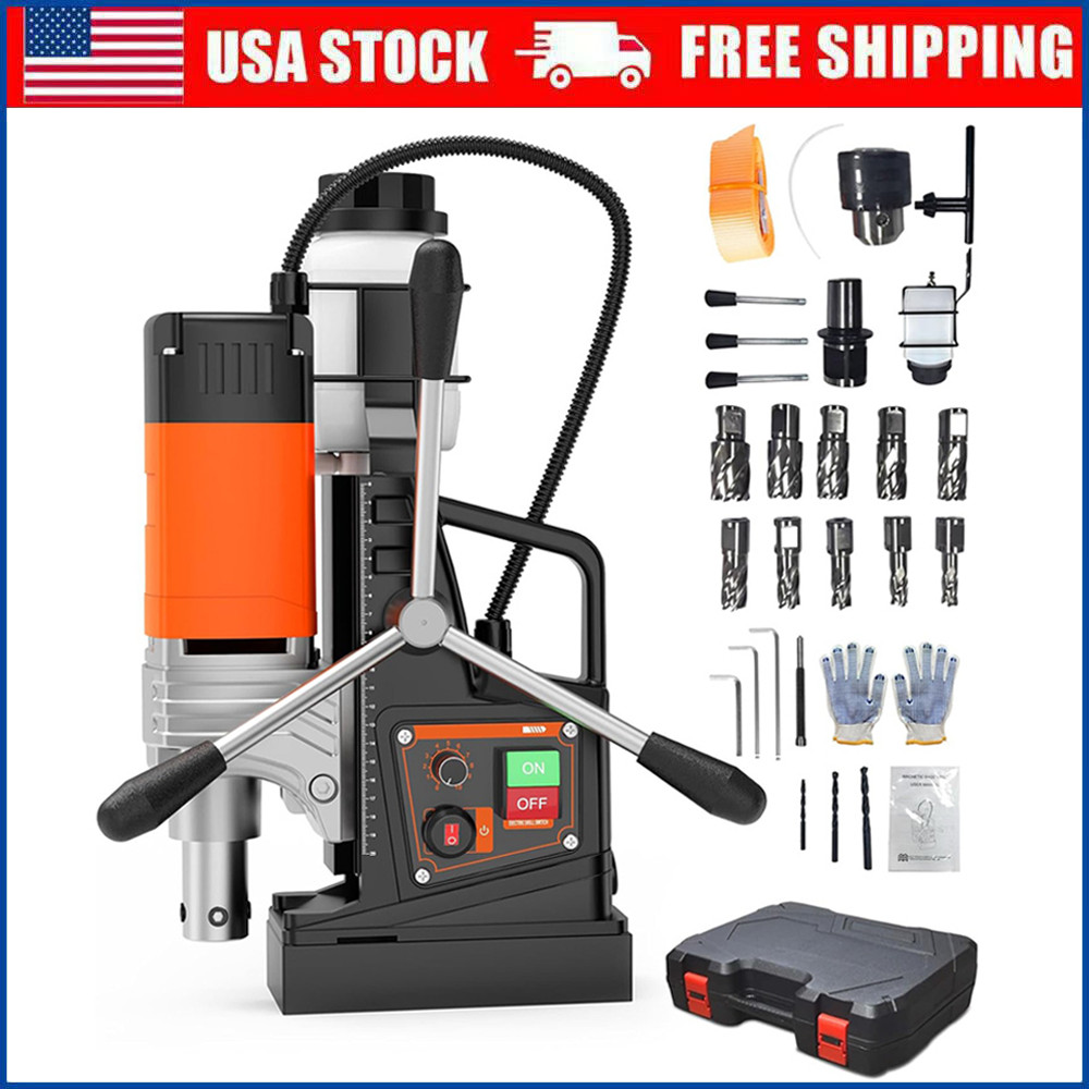 Mag Drill Press, 1750W 2″ Boring Diameter, 2922Lbf Power Portable Magnetic Drill