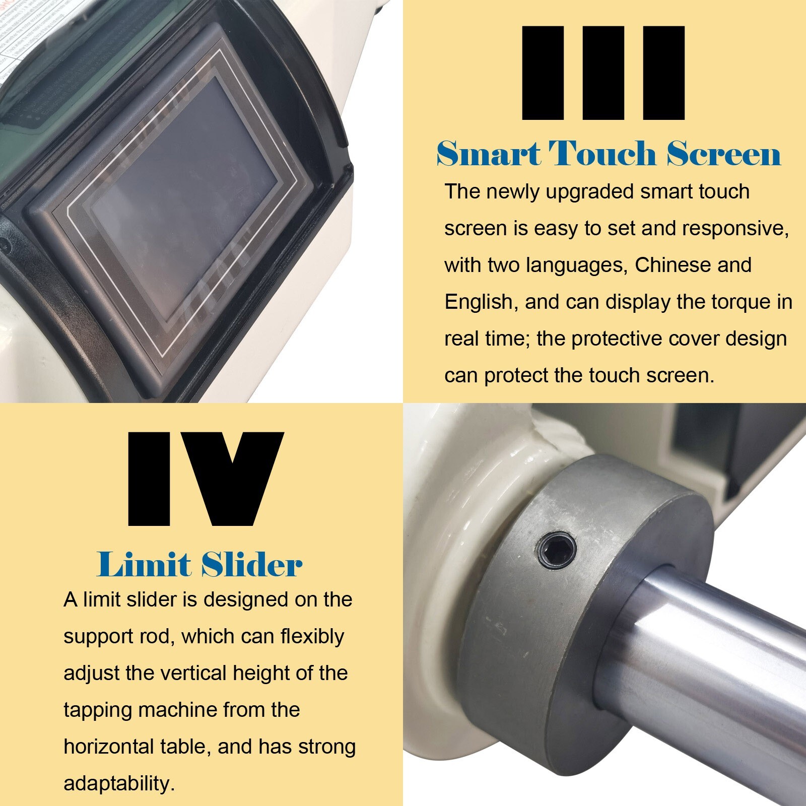 M3-M16 Tapper Tap Arm Touch Screen Electric Drilling Tapping Machine Hand Tapper