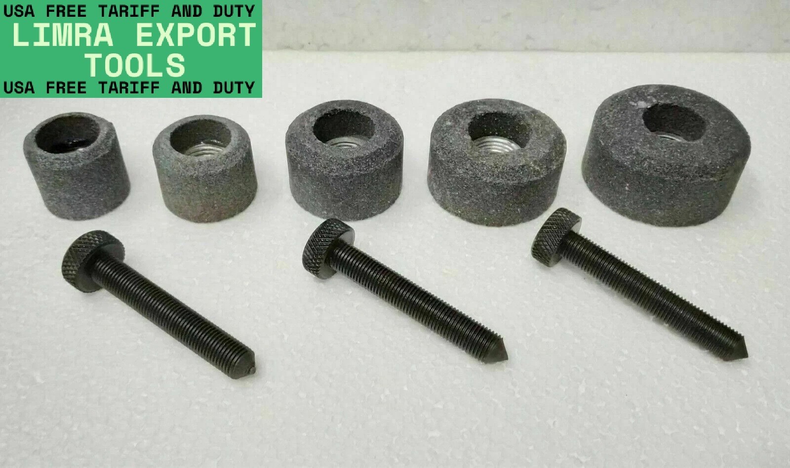 SIOUX STYLE VALVE SEAT GRINDER STONES 11/16″ + 3 Diamond Dressers 3/8 UNF Thread