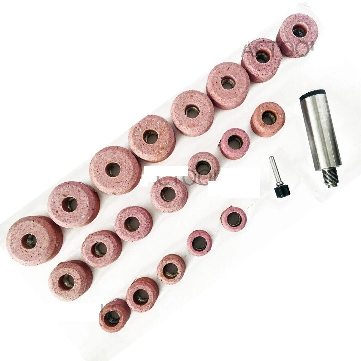 SIOUX VALVE SEAT PINK GRINDING WHEELS 20 PCS STONE HOLDER STAR DRIVE 11/16″ USA@
