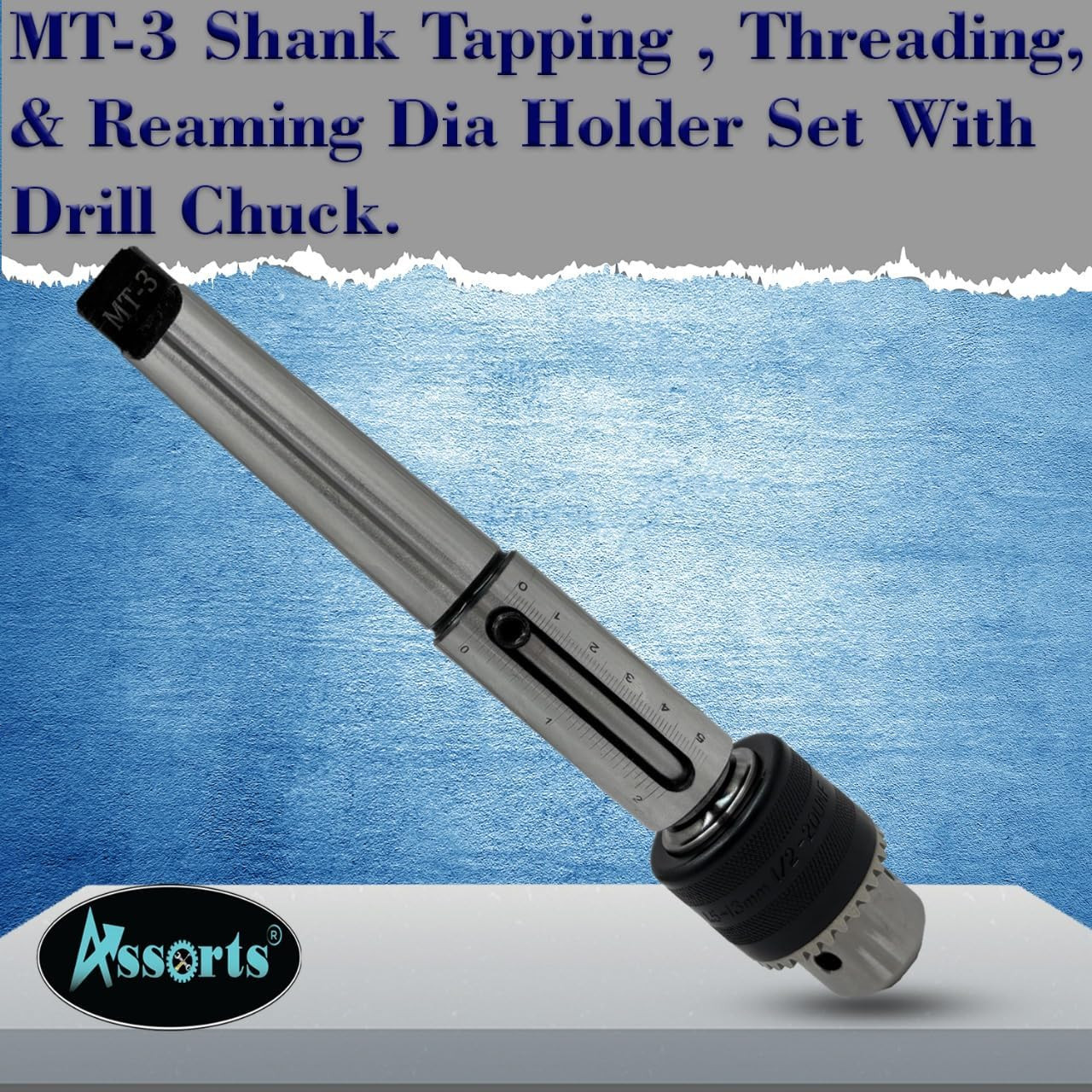 MT3 Tapping & Threading Die Holder Set with Drill Chuck – Imperial Size