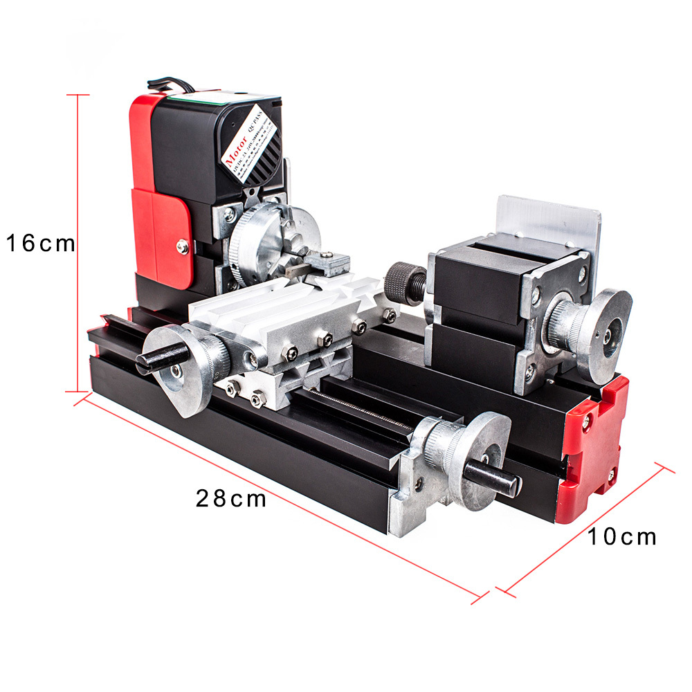 DIY Mini Lathe Machine 12V Metal Multifunction Miniature Lathe 20000Rev/min US