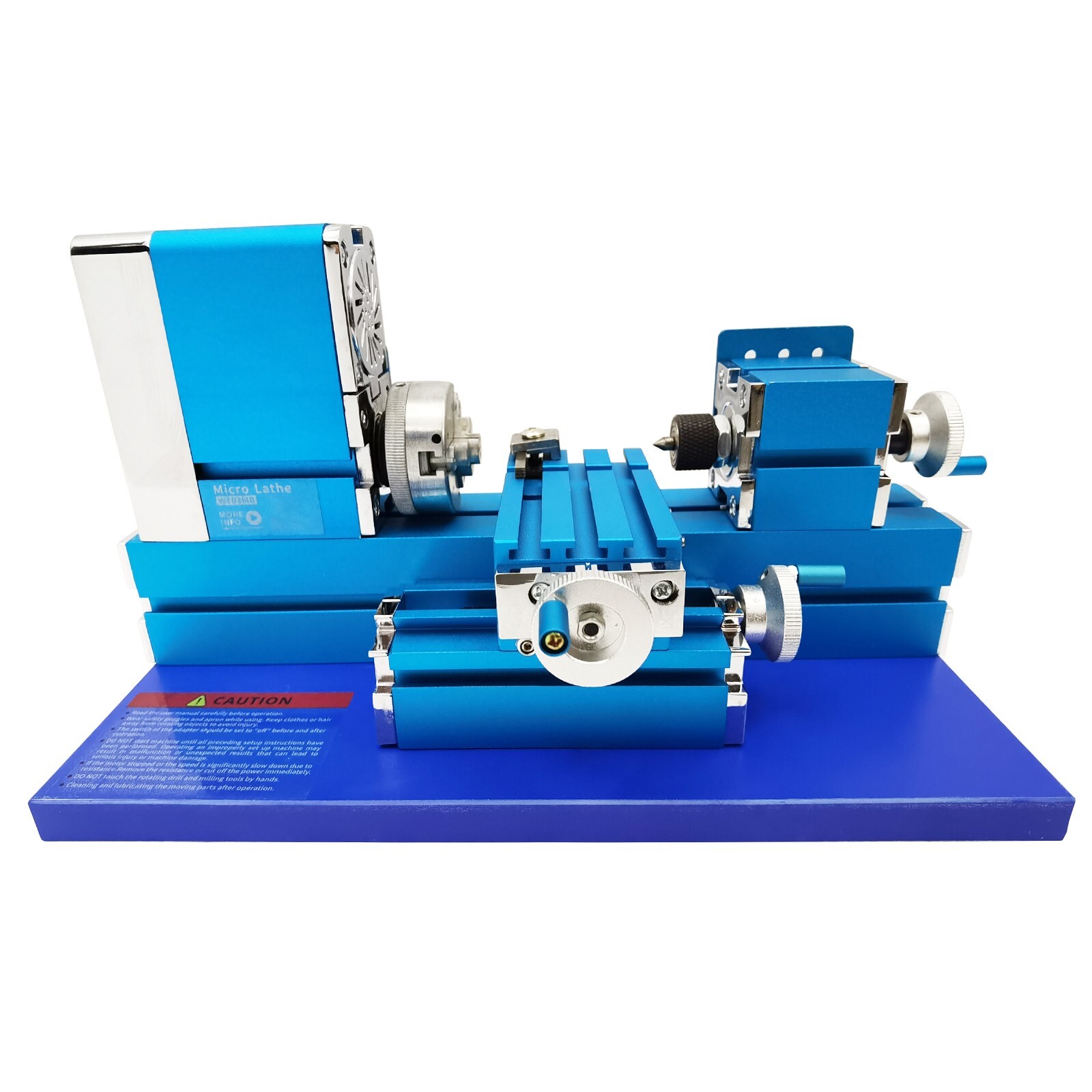 100-240V Mini Metal Lathe Machine for Woodwork,Soft Metals,Plexiglass,Plastic