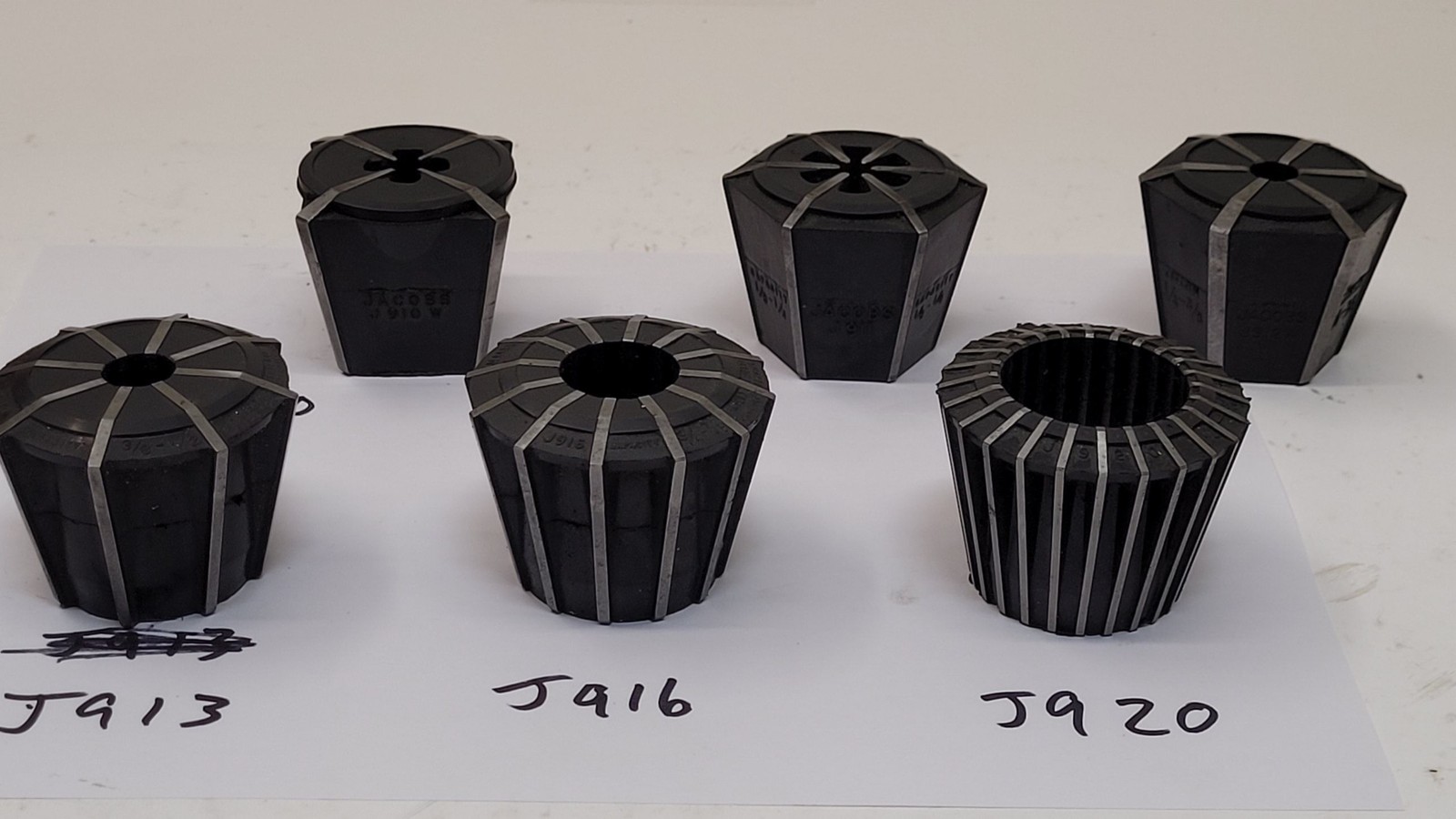 Jacobs Rubber Flex Collets – Various Sizes – Set of 6