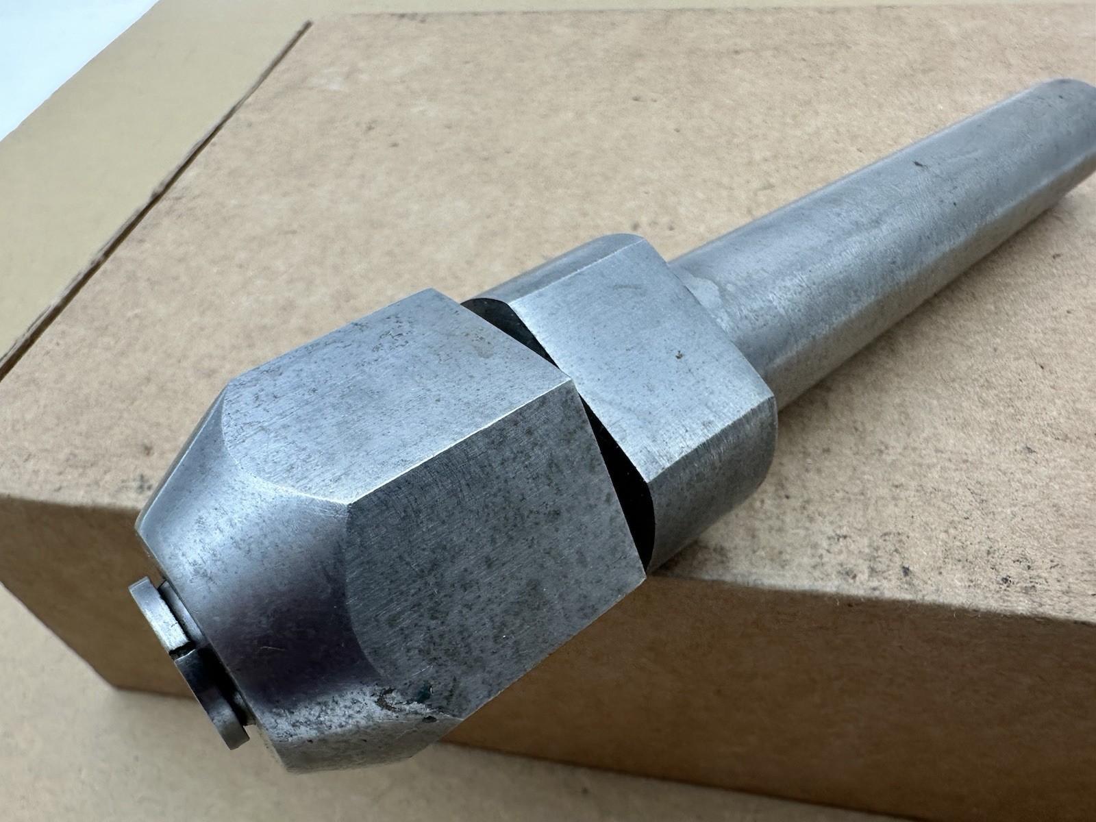 VINTAGE LATHE COLLET CHUCK TOOL HOLDER SCREW TOP SHANK Machine Steel Morse Taper