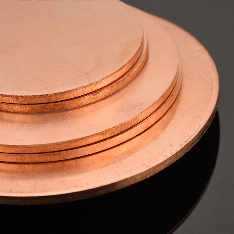 Pure Copper Discs Blanks Round Plate Metal Sheet Thick 0.5~5mm, Dia Ø10mm~200mm
