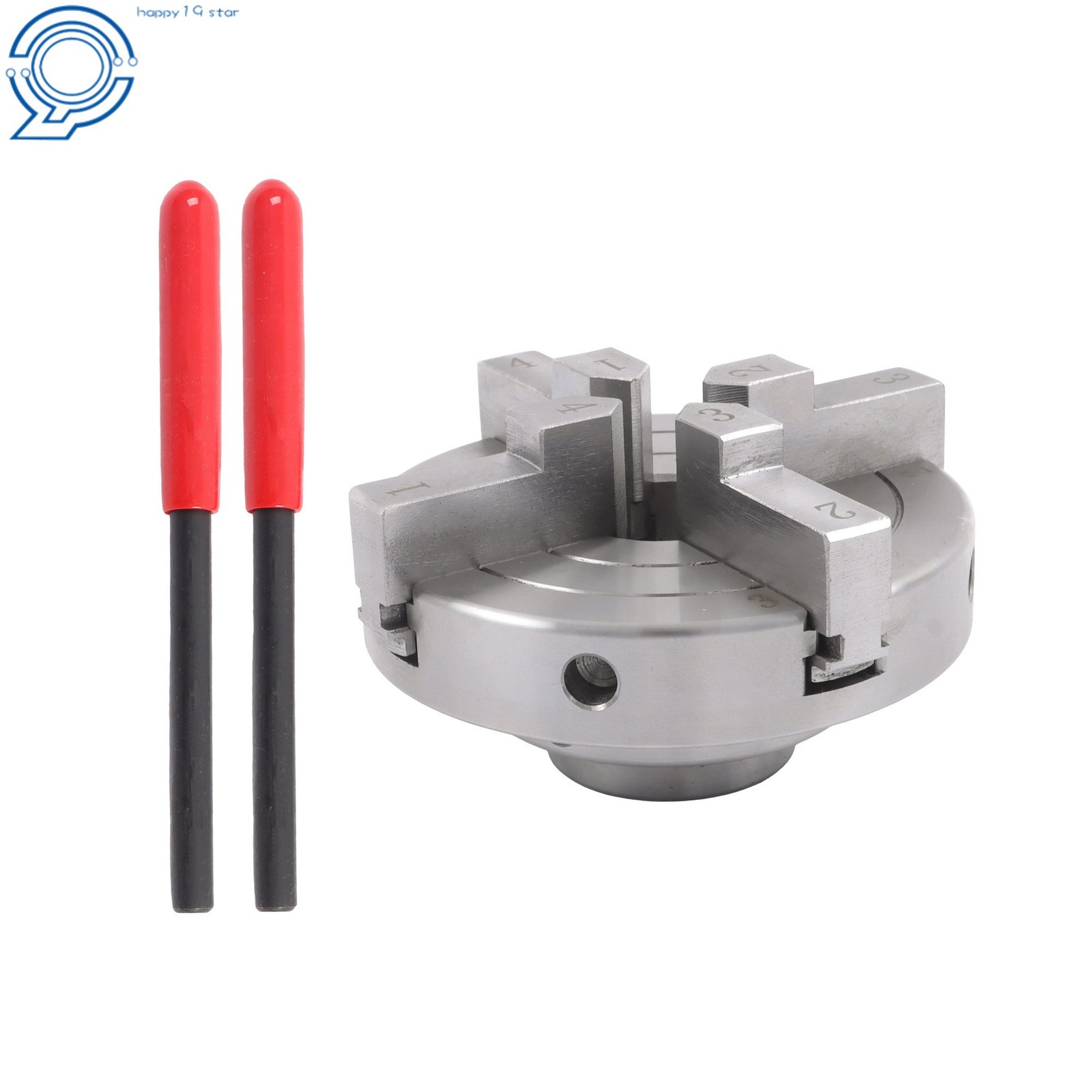 4″ Quick Change 4 Jaw Lathe Chuck Set 1×8 TPI Self Centering Thread