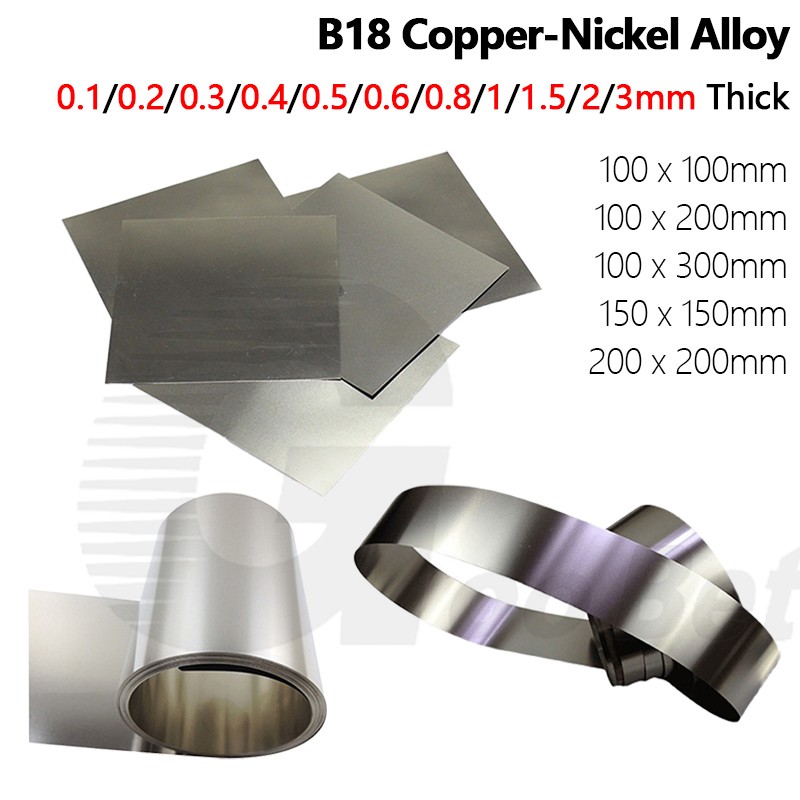Cupronickel Alloy Sheet B18 Copper-Nickel Plate Metal Foil Band 0.1mm-3mm Thick