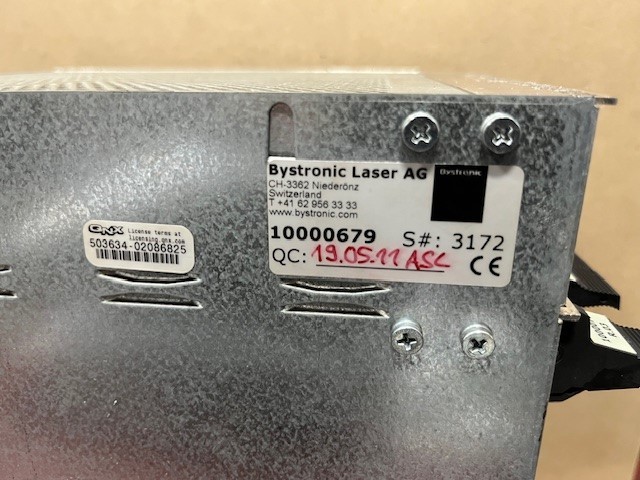 BYSTRONIC 1000067 CNC02 RACK / VAR 01 LASER CUT CONTROL MODULE Excellent Cond.