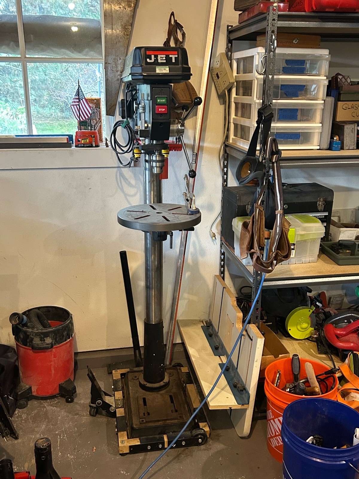JET DRILL PRESS JDP-17WF – used standing floor drill press. Very good condition.