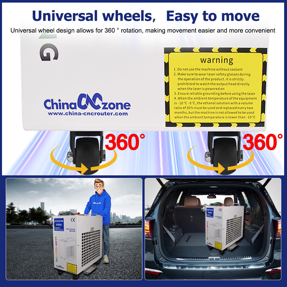 1500W Fiber Laser Cleaning Machine for Rust/Oil/Paint Removal Scan Width300mm US