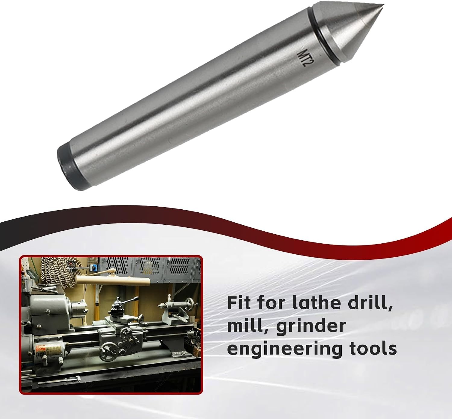 MT2 Carbide Tipped Dead Center – Precision Lathe Tool for Engineering Excellence