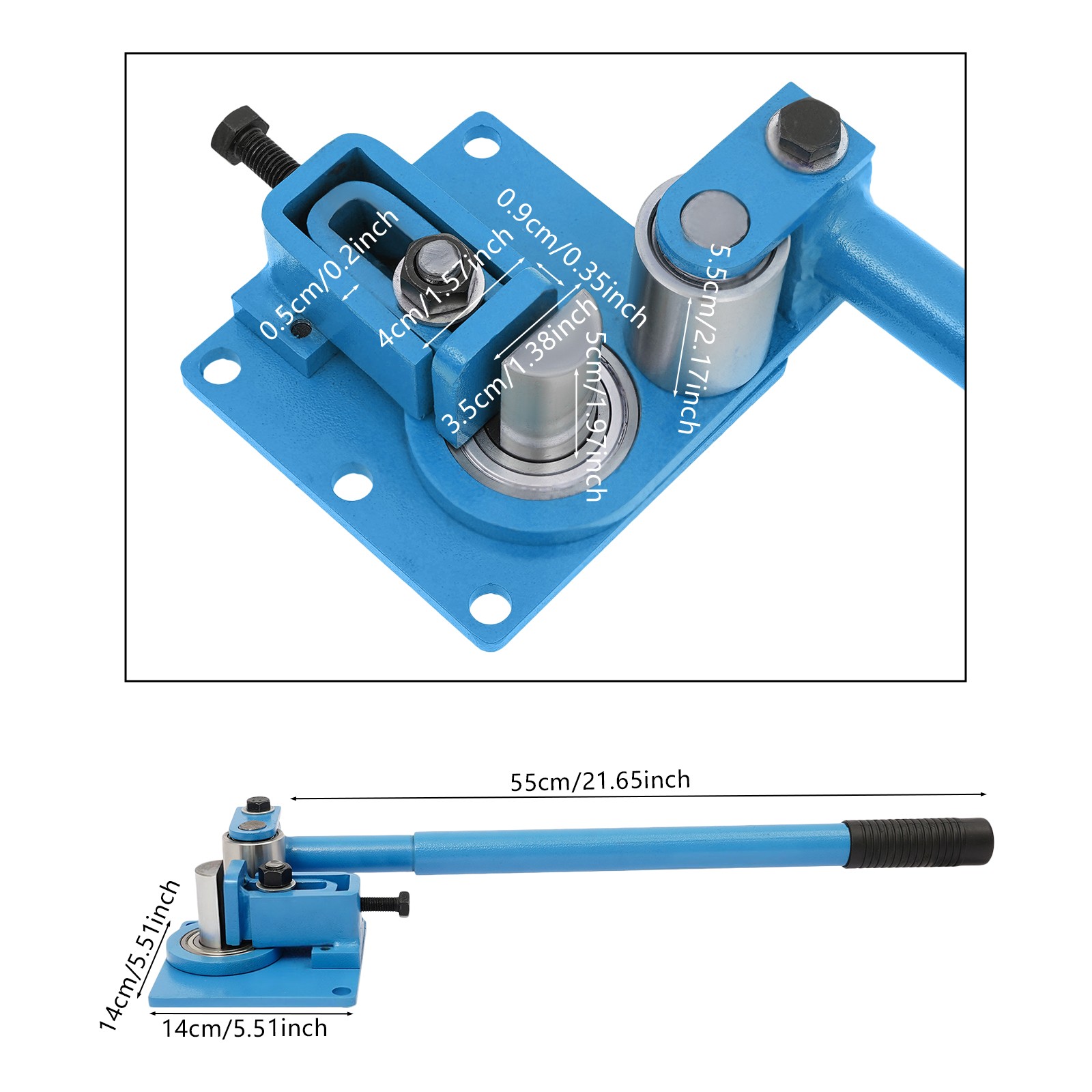 Manual Flat Bar Bending Machine,Blue Metal Bending Machine, Ball Bearings Bender