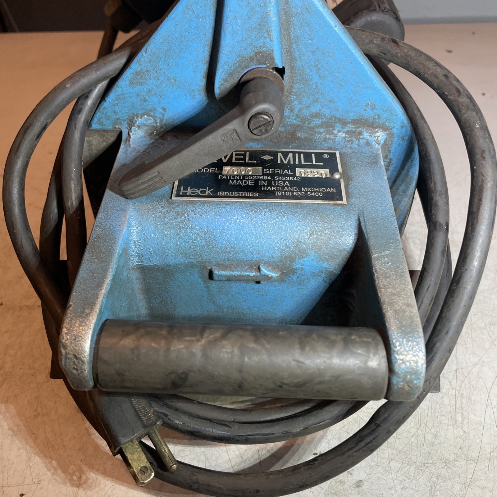 Heck Model 7000 Bevel Mill With Baldor 115/230v AC Motor 1/2 HP 7.4/3.7A