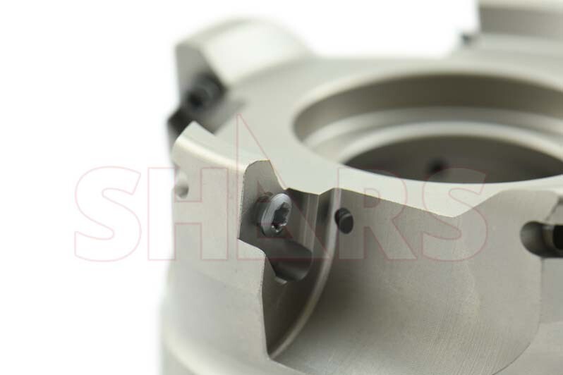 Shars 4″ 90 Degree Square Shoulder Indexable Face Mill VPGT Insert S[