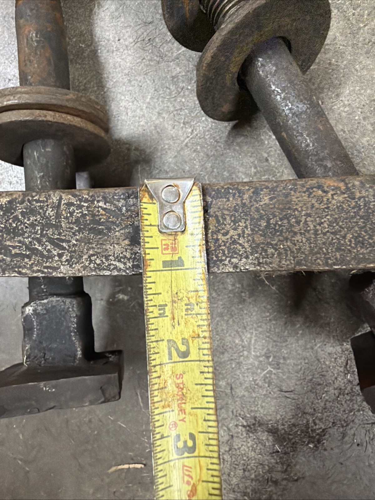 Cast iron lathe mount & bolt hold down Clamp 9” Long 3” Wide 1” Thick Good Thre
