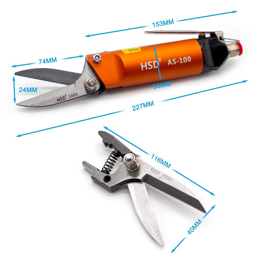 Handheld Pneumatic Scissors Air Nippers for Plastic Metal Sheet Cutting