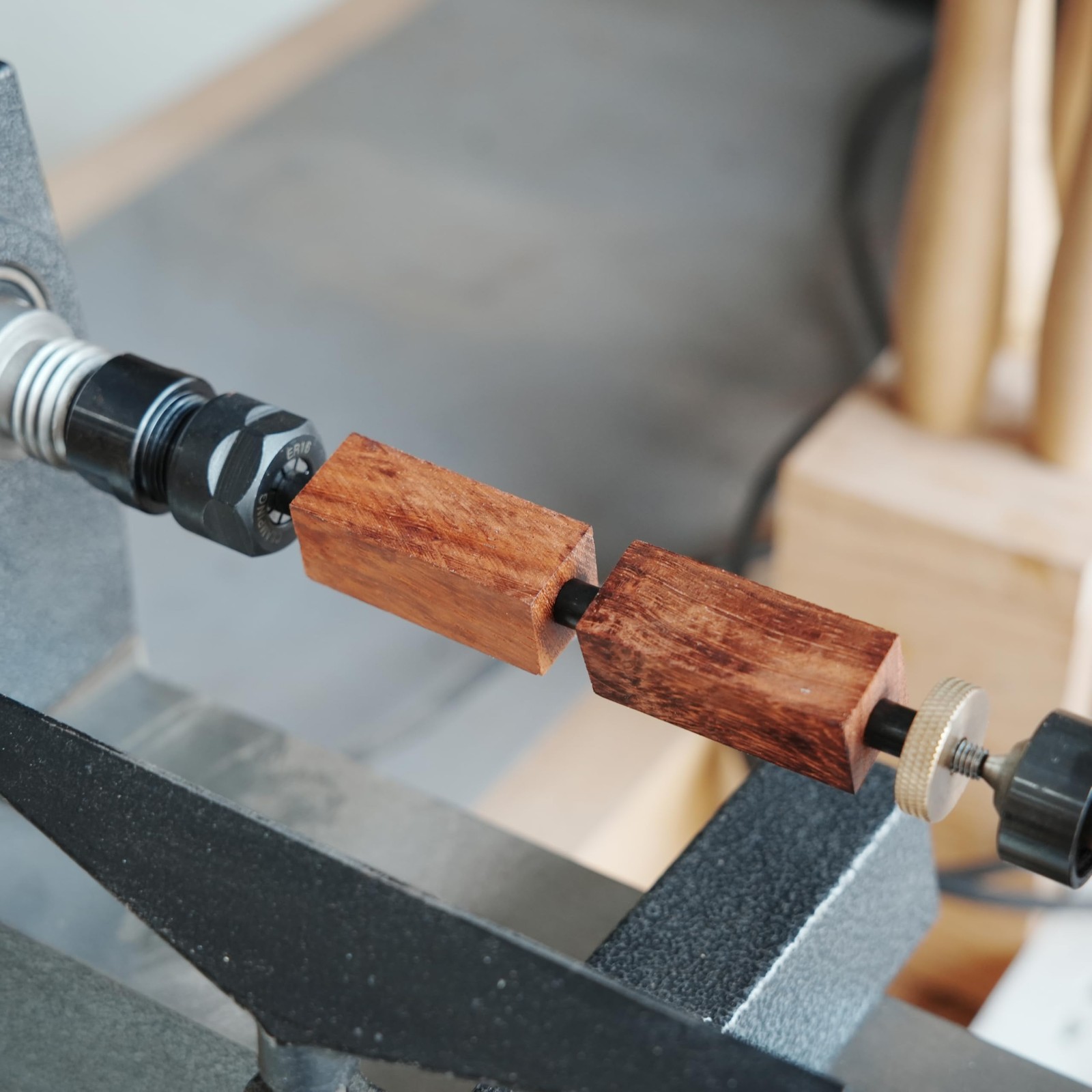 Pen Mandrel with MT1 Adaptor for Woodturning Lathe Pen Making DIY Tools