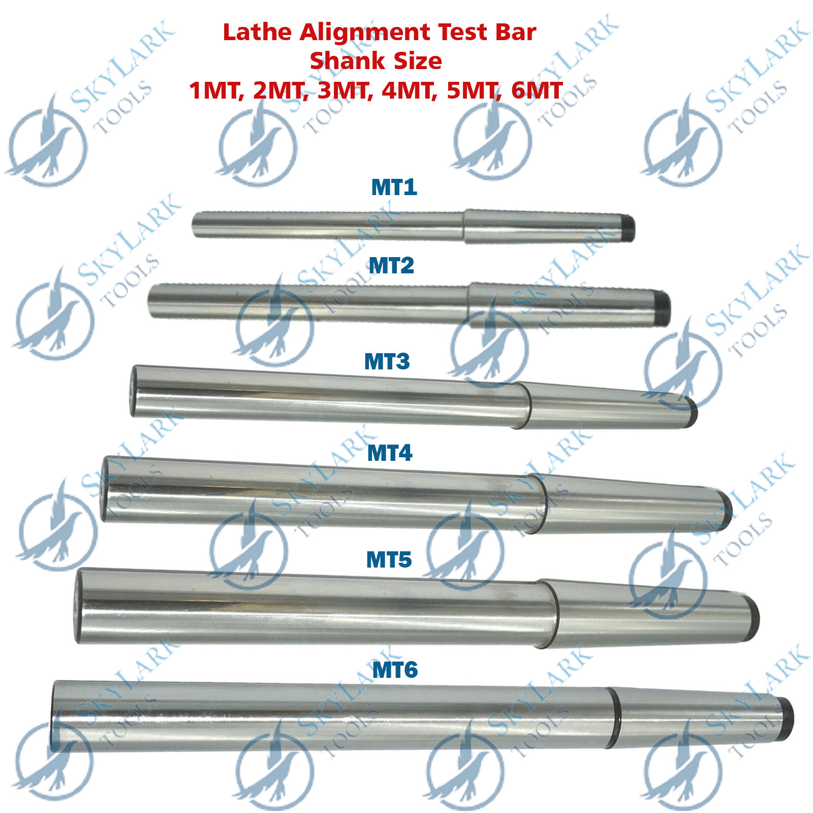 New Lathe Alignment Test Bar Shank Size 1MT, 2MT, 3MT, 4MT, 5MT, 6MT
