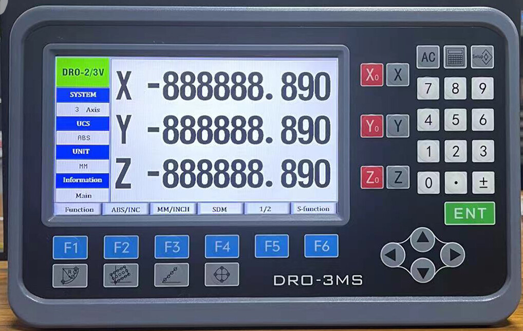 DRO 1um Linear Scale Digital Readout 2/3 Axis for Bridgeport Mill Lathe,US STOCK