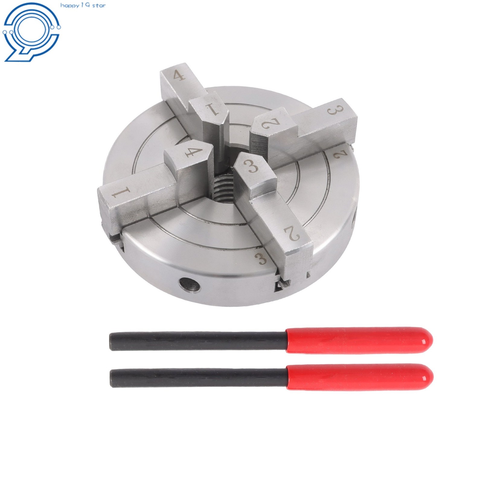 4″ Quick Change 4 Jaw Lathe Chuck Set 1×8 TPI Self Centering Thread
