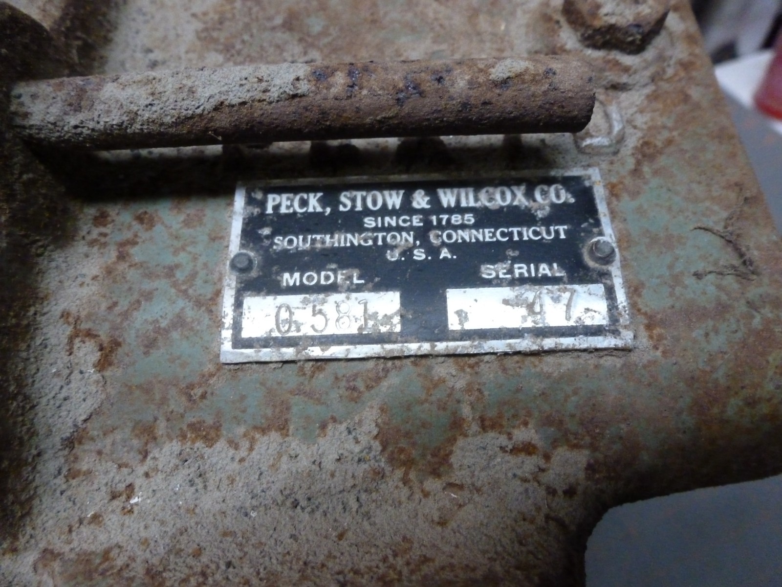 VTG Pexto, Peck Stow & Wilcox Model 0581 Hand Crank Crimping Flanger Machine
