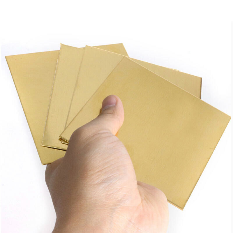 H62 Brass Plate Sheet Thick 0.5-6mm Brass Sheet Craft Metalworking DIY 96 Sizes
