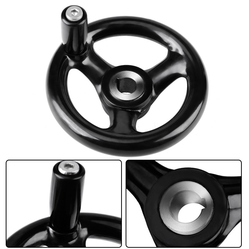 4-inch Diameter Round Handwheel Folding Disassemble Wheel Metal Hand Wheel wi…