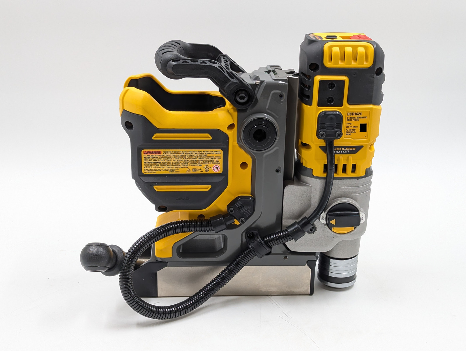 DeWalt Cordless Brushless Magnetic Drill Press Kit w/Hard Case (DCD1624) Yellow