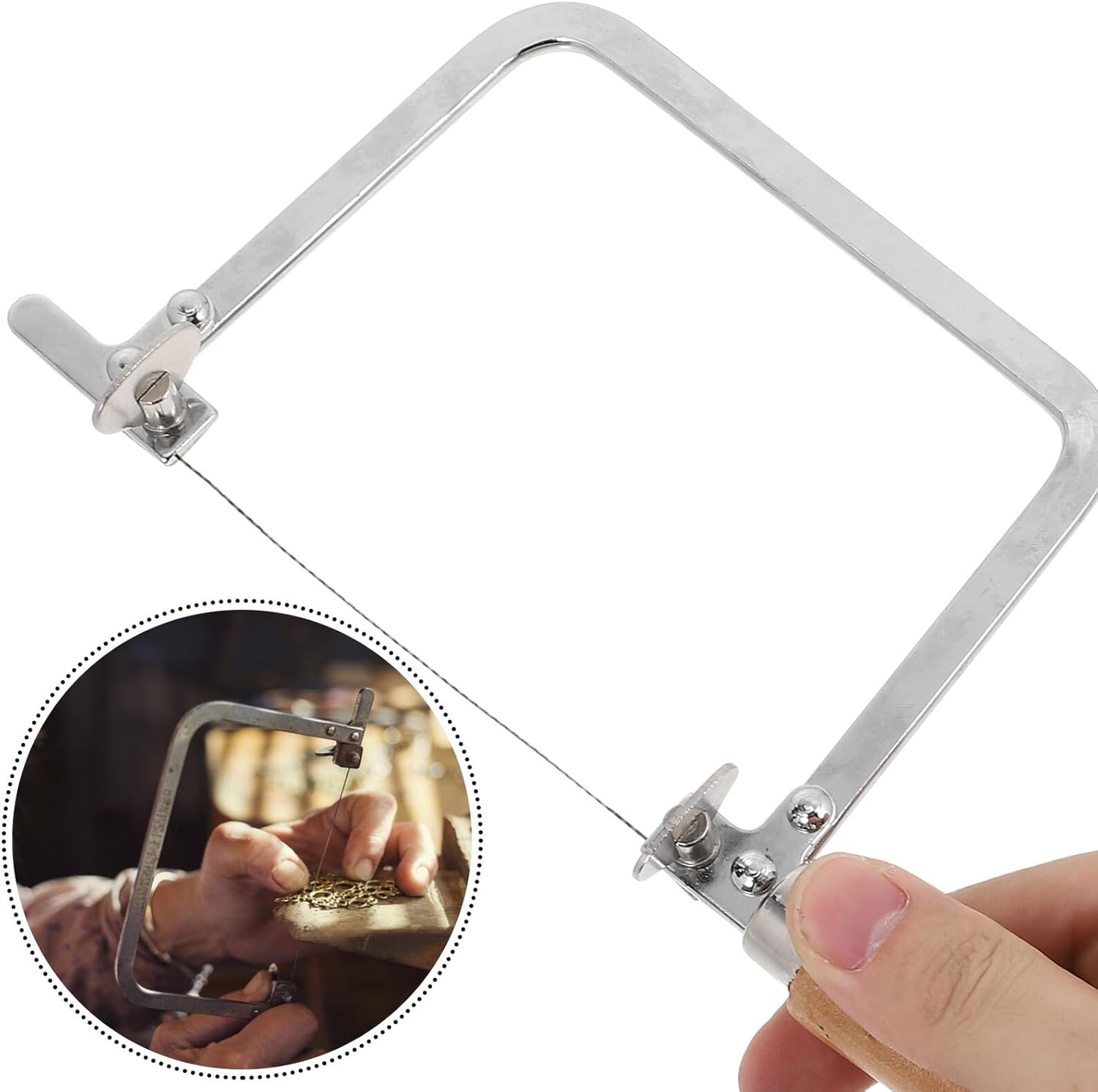 U-shaped Saw Jewelry Tool W/ 12 Blades Kit Jewelers Saw Bow Saw Frame