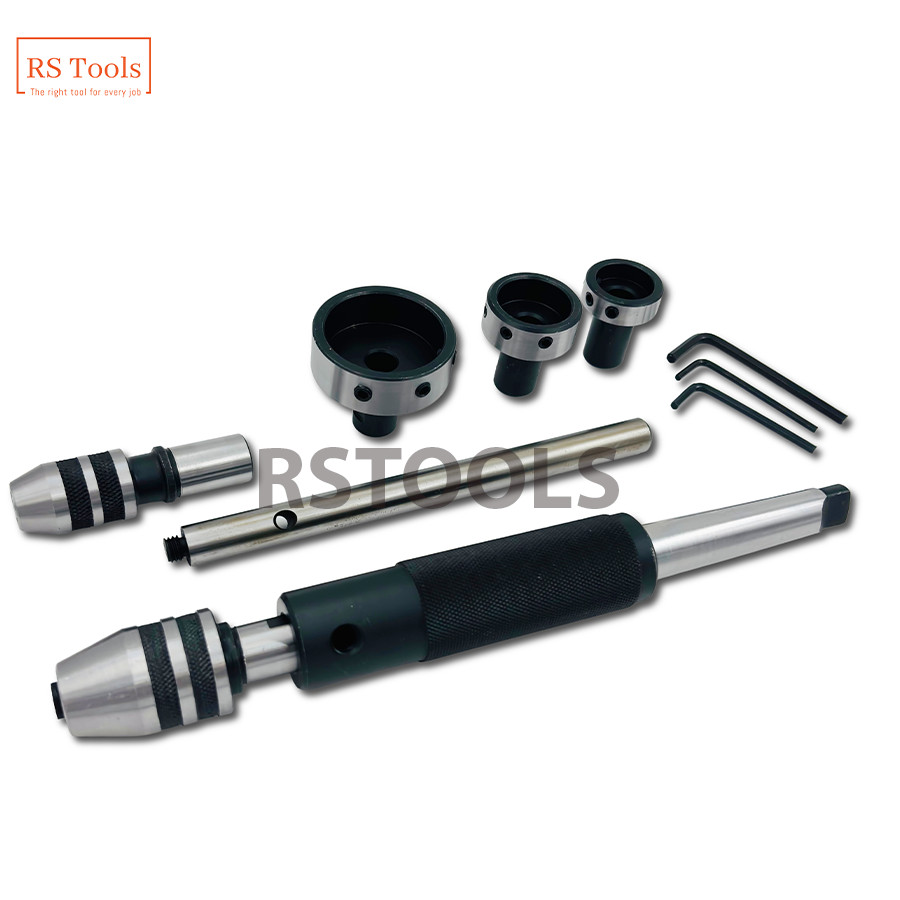 New Lathe Tailstock Tap And Die Holder Set MT3 Shank Threading Tapping Kit 8 Pcs