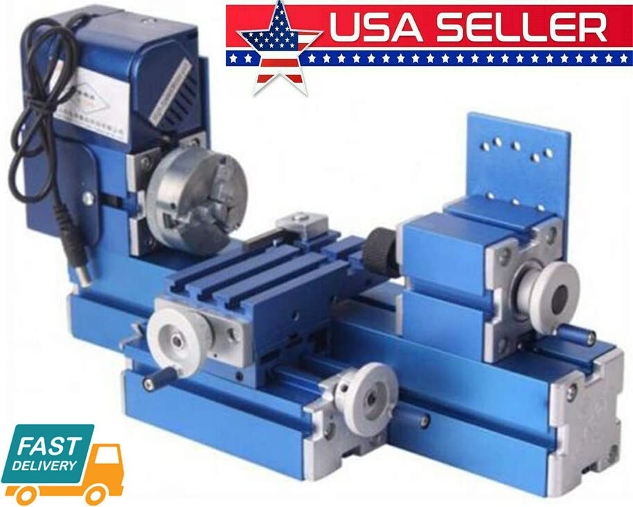 Mini Lathe Machine DIY Metal Tool CNC Benchtop Wood Lathe Woodworking For Hobby