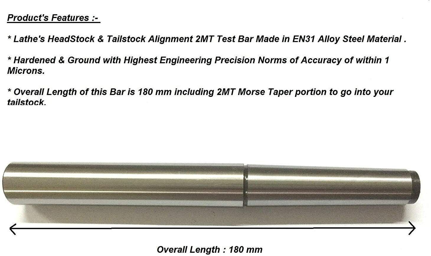 Lathe Tailstock Alignment Mendral Test Bar