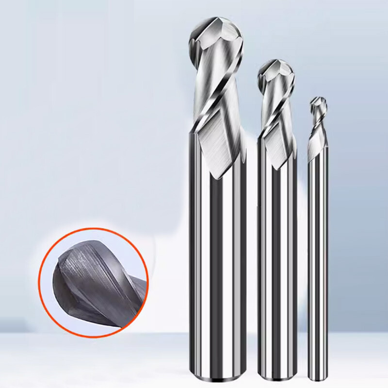 HSS 2 Flute Ball Nose End Mill Cutter For CNC Finishing End Mills R1/R2/R3-R12.5