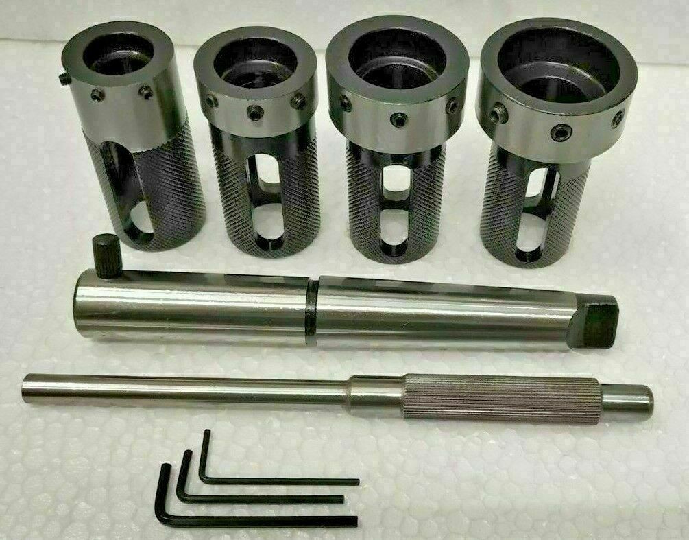 Lathe Tailstock Die Holder Box Set Of 4 Floating Type MT3 SHANK Holds Metric Die