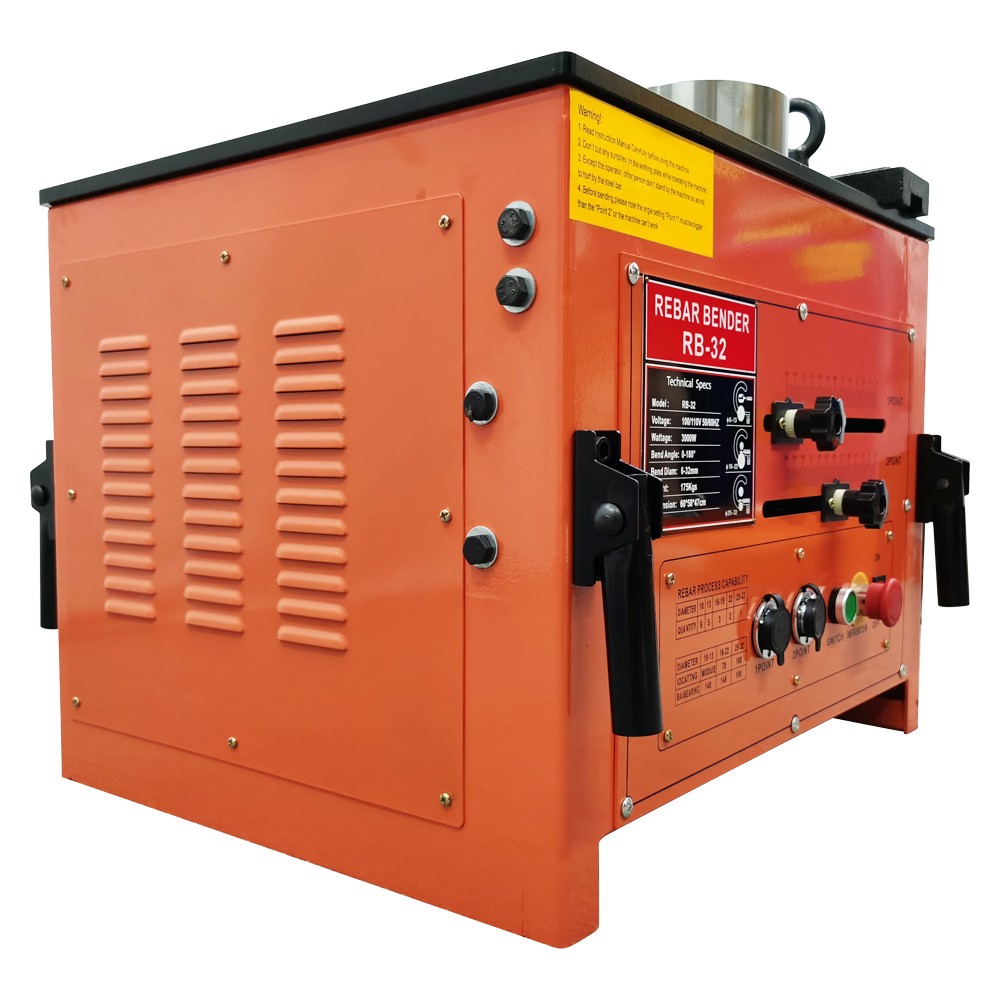 0-180° Industrial Steel Bar Bending Machine 110V Rebar Bender 4HP 1/4″~1-1/4″